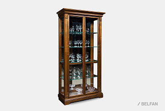 Шкаф с витриной "Престиж" 3; ГМ 5903; беловежский орех