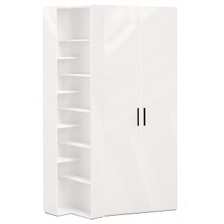 Шкаф 2дв. гл.608+стеллаж GN1 Chelsea белая