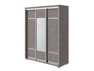 Шкаф Орматек Шкаф-купе 3х дв Orma Soft 2 (1 зеркало) (Ткань: Велюр Sohu Латте) 177x60