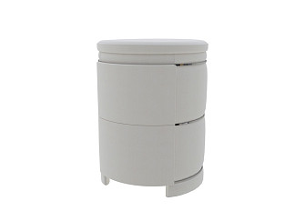Тумба Verda Art Deco (Ткань: Микровелюр Marino 2 Молочный) 53x54