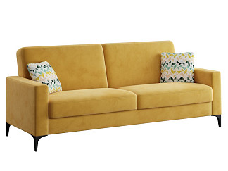 Орматек Диван-кровать Scandi (Ткань: Велюр Ультра мустард Горчичный) 120x200