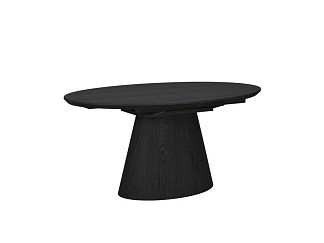 Кухонный стол Монтес 160x100 раскладной Ясень Черный