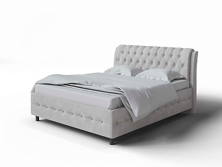 Кровать Como (Veda) 4 с ПМ + Матрас Orto Comfort Middle (Ткань: Микровелюр Laska 05 Утренний туман) 200x200