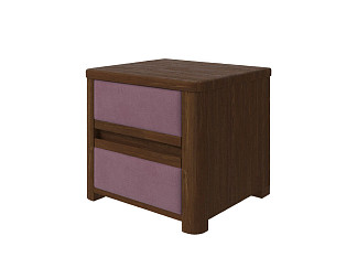 Тумба Орматек Wood Soft (Ткань/Массив (сосна) Мокко (сосна) с брашированием/Diva Вяленая слива (321)) 45x40