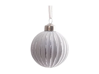 Елочное украшение Шар полоска 6 см