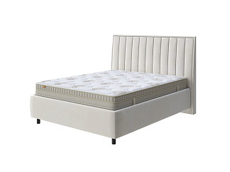 Кровать Majesty с ПМ + Матрас Millenium (Ткань: Велюр Лофти Лён) 180x200