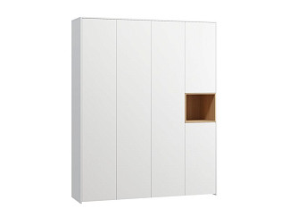 Распашной шкаф Висмар 4-204x240 Белый