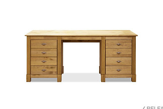 Стол письменный "Рауна" 08 (2 тумбы); бейц-масло