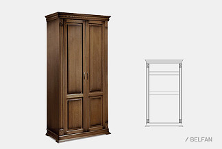 Шкаф для одежды 2-х дв. "Верди Люкс 2/4"; венге