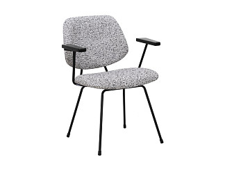 Стул Тингл Букле Светло-Серый/Черный