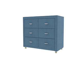 Комод Verda 2/6 (Ткань: Микровелюр Marino 27 Океан) 92x48