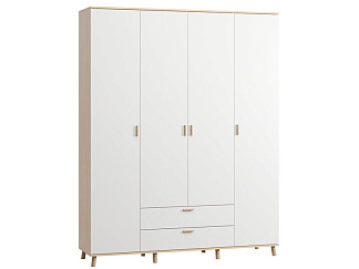 Распашной шкаф Пронто 4-190x240 Береза/Белый