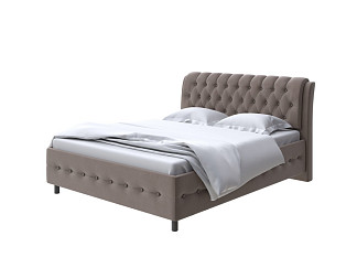 Кровать Como (Veda) 4 с ПМ + Матрас Orto Comfort Middle (Ткань: Велюр Forest 16 Коричневый) 200x200