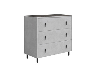 Комод Орматек Sofix (Велюр/ЛДСП Teddy 022 Стальной/Дуб Кантербери) 92x46