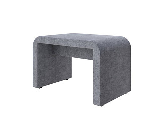 Пуфик Орматек Пуф Luna (Ткань: Рогожка Levis 85 Серый) 66x41