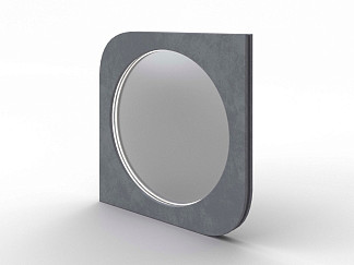 Зеркало Орматек настенное Luna (Ткань: Микровелюр Laska 06 Серый мох) 91x6