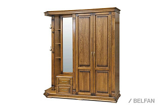 Шкаф комбинированный "Верди Люкс" 1; дверь справа; дуб рустикаль с патиной