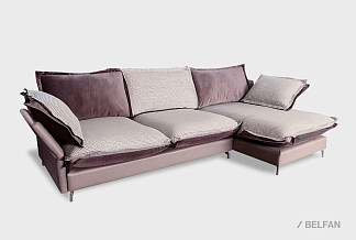 "Гранд" диван с оттоманкой; нераскл.; 2L8R; правый; Paddington 09+Magic 18+Top 01 (гр.2/АВ+СМ+МТХ)