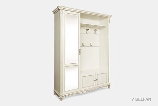 Шкаф комбинированный "Алези 1з"; правый; слоновая кость с золочением