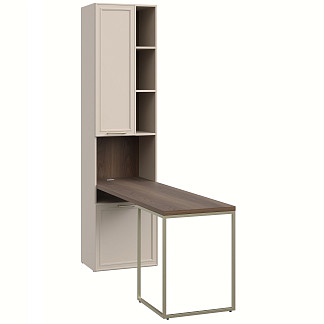 Стол письменный левый со стеллажом Montreal беж