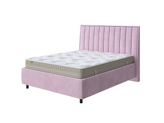 Кровать Majesty с ПМ + Матрас Millenium (Ткань: Велюр Teddy Розовый фламинго) 180x200