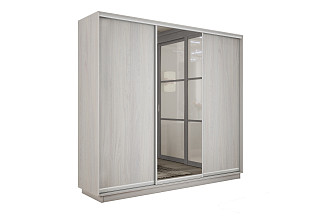 Шкаф-купе Премиум 3х дв 210х240х60 Ясень Анкор светлый ДСП/Зеркало/ДСП