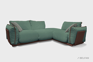 "Ферре" диван 3-х местный с пуфом; нераскл.; 1L+10+18+1R; правый; Nicoya Vitara+Ricci-05+Nicoya Darkgrey   (гр.2/МТХ+турция)