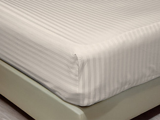 Простыня Орматек на резинке Flow New (Сатин Бежевый) 90x200