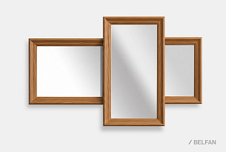 Зеркало настенное "Сакраменто"; янтарь