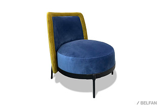 "Ливио" кресло; нераскл.; металл черный; Manhattan 18+Manhattan 14 (гр. 5/ТД)