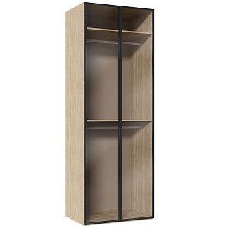 Шкаф двухстворчатый Некст со стеклом 89х61х249 Некст