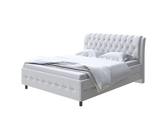 Кровать Como (Veda) 4 с ПМ + Матрас Orto Comfort Middle (Ткань: Шенилл Piano 16 Серебристая чайка) 200x200