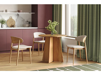 Обеденная группа Рубио 80 Древесный натуральный