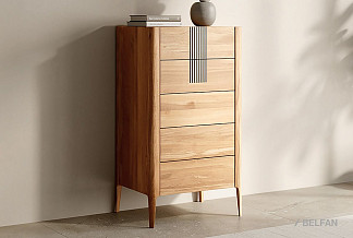 Комод "Бергамо" 5 (высокий); дуб натуральный