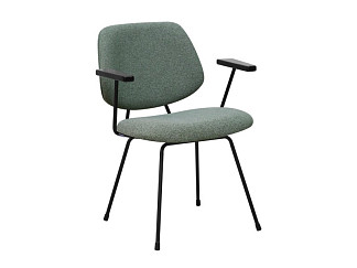 Стул Тингл Рогожка Оливковый/Черный