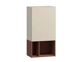 Шкаф навесной Энзо 1-53x104 Светло-бежевый/Терракотовый