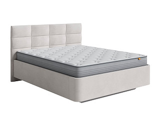 Кровать Fly Como (Veda) 8 + Матрас Orto Comfort Hard (Ткань: Велюр Teddy Жемчужный) 140x200