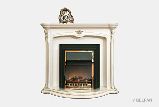 Подставка декоративная (угловая) "Алези"; слоновая кость с золочением