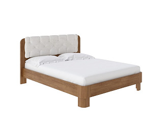 Кровать Орматек Wood Home 1 (Ткань: Велюр Антик (сосна) с брашированием/Лофти Лён) 200x220