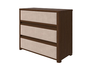Комод Орматек Wood Soft (Ткань/Массив (сосна) Мокко (сосна) с брашированием/Тетра Имбирь) 90x40