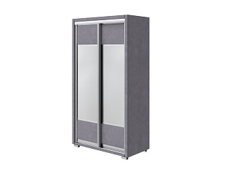 Шкаф Орматек Шкаф-купе 2х дв Orma Soft 2 (2 зеркала) (Ткань: Микровелюр Manhattan Стальной) 119x60