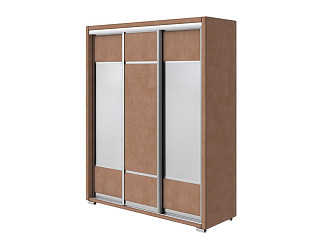 Шкаф Орматек Шкаф-купе 3х дв Orma Soft 2 (2 зеркала) (Ткань: Микровелюр Manhattan Брауни) 177x60