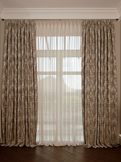 121GD-00028 Портьера Bromley бежевый 275*260