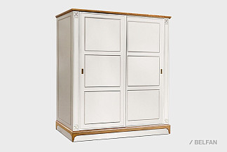 Шкаф-купе 2-х дверный «Бриансон»; жемчуг+дуб