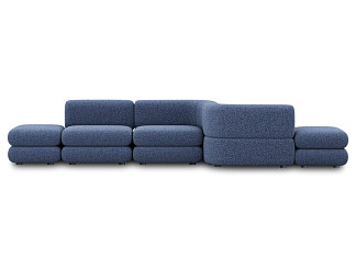 Диван модульный Брера 1 Букле Синий