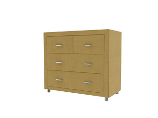 Комод Verda 2/4 (Ткань: Микровелюр Marino 15 Шафран) 92x48