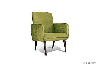 Кресло "Стью"; нераскл.; венге; Velvet Lux 11 (гр. 1/СМ)