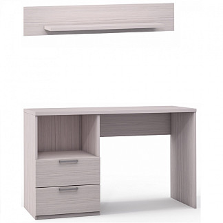 Стол письменный Флэш светлый с навесной полкой Флэш светлый