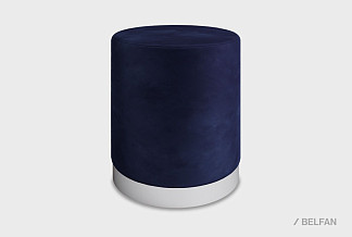 Пуф "Арт"; серебро; Tiffany 37 Deep Blue