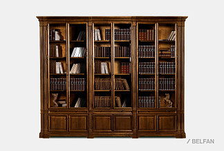 Набор мебели для библиотеки "Престиж-17.3"; ГМ 5931-11; беловежский орех